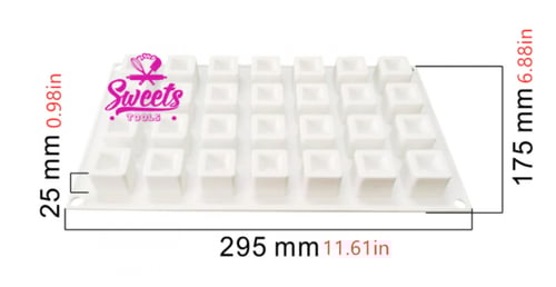 قالب سيلكون مربع 28 فتحة