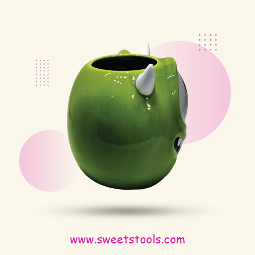 كوب سيراميك المارد أخضر بعين واحدة