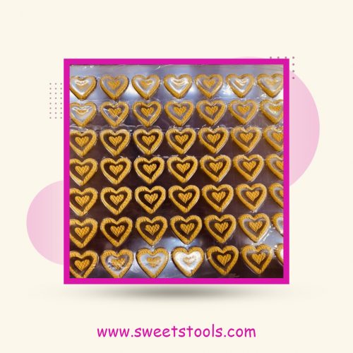 ورق ترانسفير شكل قلب اصفر 3.5سم