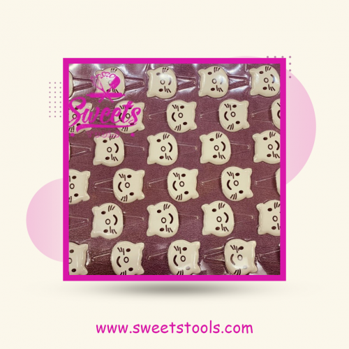 ورق ترانسفير القطة أبيض