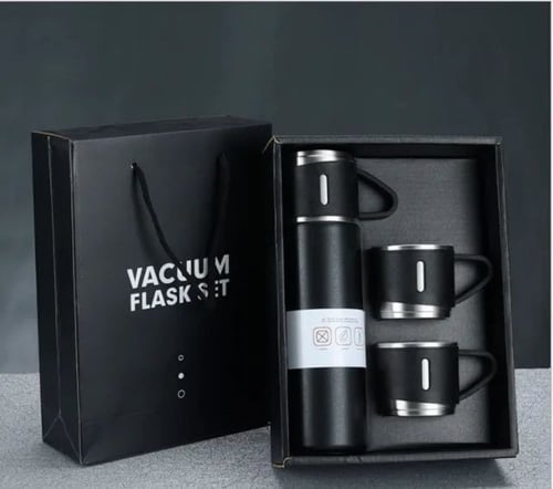 VACUUM FLASK SET - مق قهوة مع كوبين