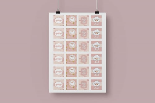 ملصقات للشوكولاته (جاهزة للطباعة)