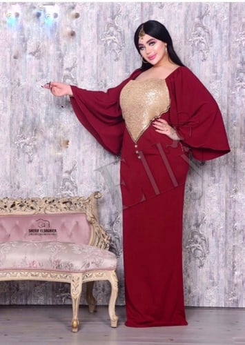 الخامة كريب مستورد مزود بقماش ترتر عالي الجوده