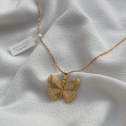 سلسال فراشة مطلي