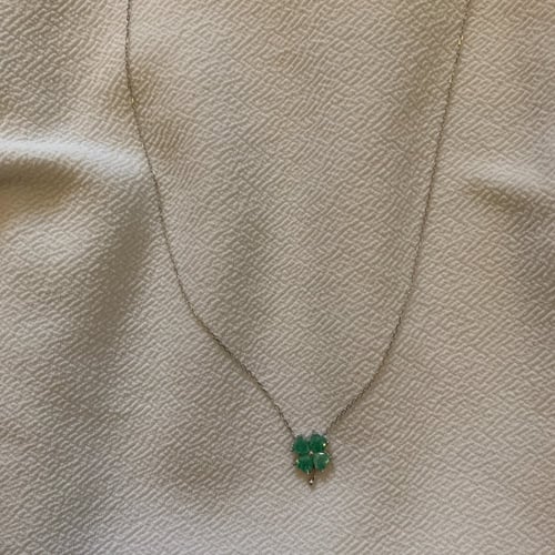 سلسال فضة وردة تفاحي