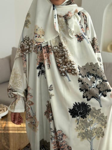 طقم البودرة مع نَخلة - رصاصي