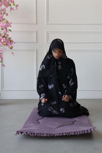 طقم شيري - اسود وموف