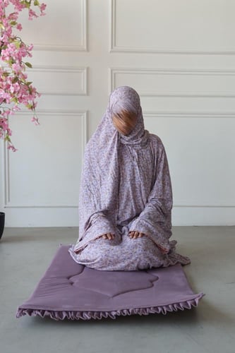 طقم القطن かぎ針編み - بنفسج