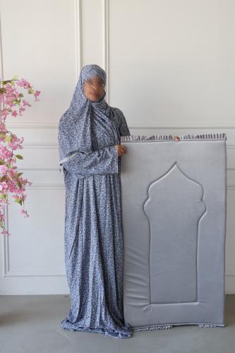 طقم القطن かぎ針編み - رصاصي