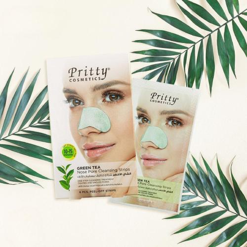 بريتي شرائط مسام الانف والشاي الاخضر 6 قطع/العبوة