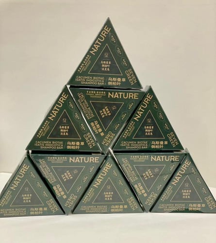 صابونة سفن جرين للشعر بالاعشاب اليابانيه 120 جم