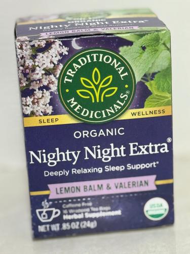 شاي Nighty Night Extra العضوي، بنكهة بلسم الليمون...