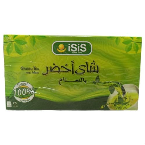 شاي اخضر بالنعناع - ايزيس 25 كيس