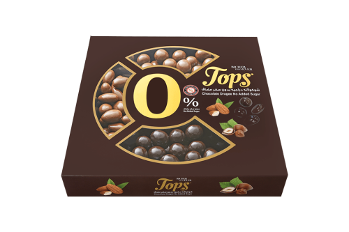 كرات شوكلاتة مكس بدون سكر توبس 400 جم