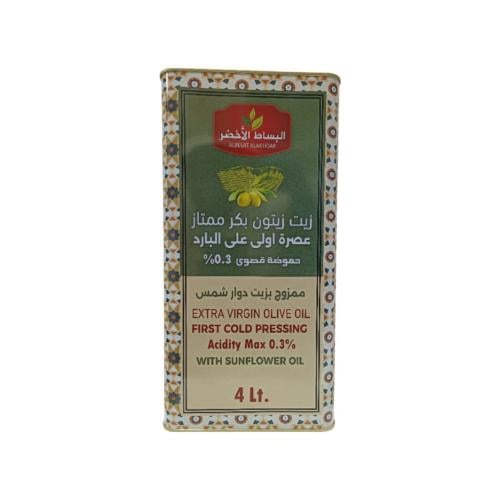زيت زيتون بكر 4 لتر - البساط الأخضر