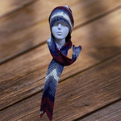 شال وقبعة رجالي