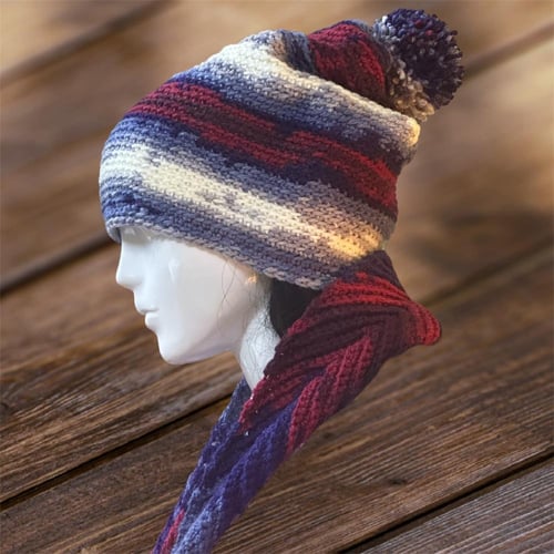 شال وقبعة رجالي