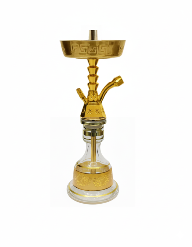 شيشة سفري مدرج ذهبي مقاس صغير & شنطة RM004