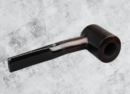 غليون خشب أبانوس Ebony Straight Wood Tobacco Pipe
