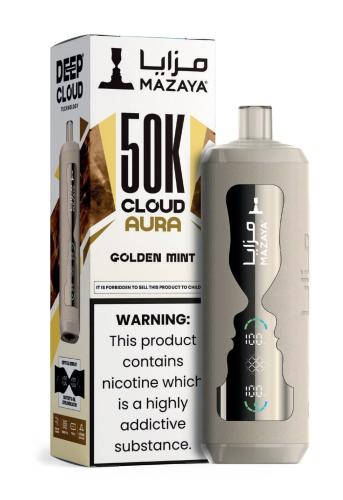 سحبة شيشة مزايا جاهزة نعناع منعش ذهبي Mazaya Cloud...