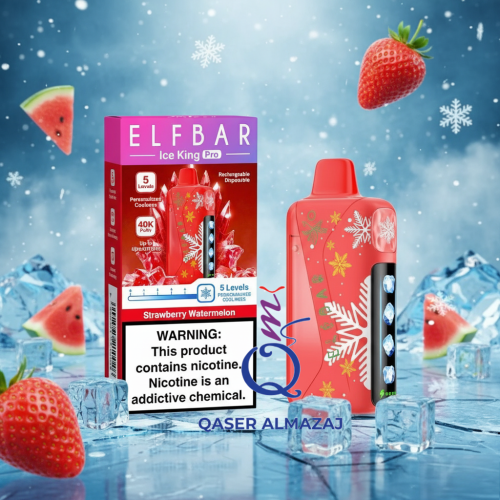 سحبة جاهزة فراولة بطيخ Elf Bar Ice King Pro Strawb...