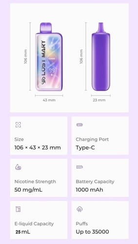 سحبة جاهزة لوست ميري بطيخ مثلج LOST MARY TURBO Wat...