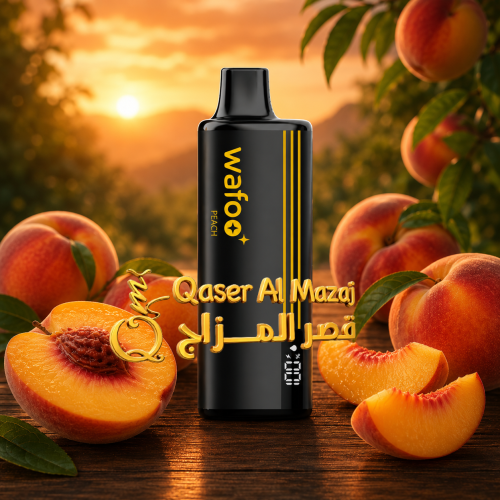 سحبة جاهزة وافو خوخ Wafoo Peach 16000 Puffs Dispos...