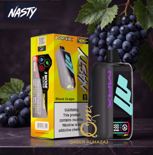 سحبة جاهزة ناستي ماكس ألترا عنب أسود أيس Nasty Max...