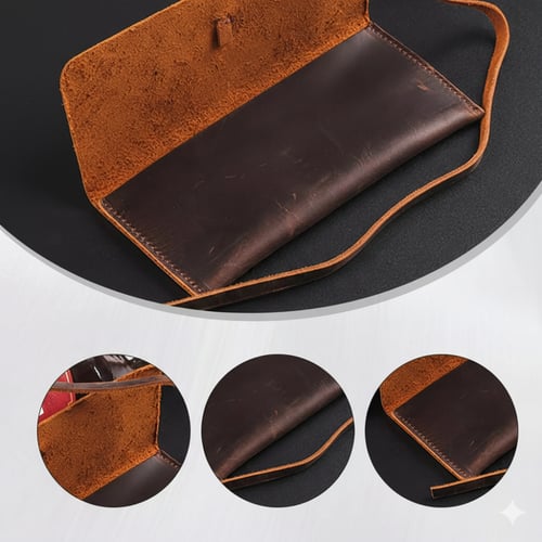 محفظة غليون جلد طبيعي Genuine leather pipe Case