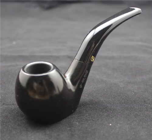 غليون خشب أبانوس Cut Base Ebony Wood Tobacco Pipe