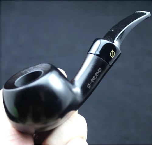 غليون خشب أبانوس D-BRAND Ebony Wood Tobacco Pipe