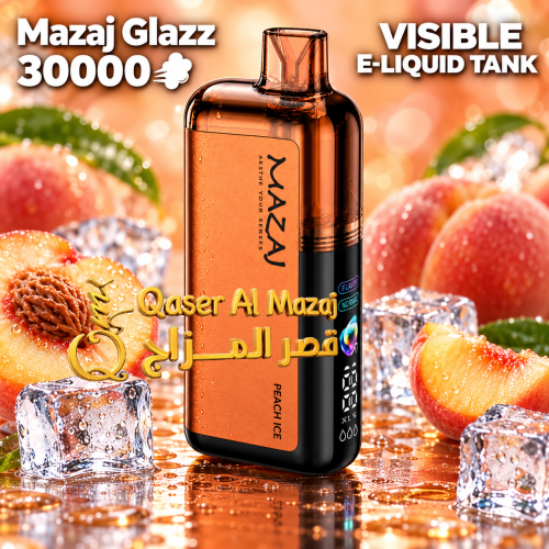 Mazaj Glazz Peach Ice 30000 Puffs Disposable