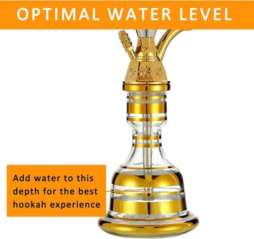 شيشة سفري مدرج أسود مقاس صغير & شنطة RM004