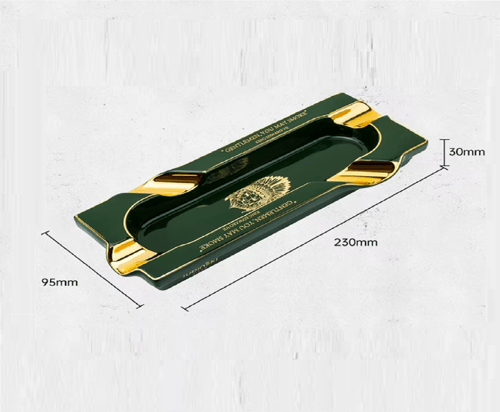 طفاية سيجار LUBINSKI Green Cigar Rectangular Ashtr...