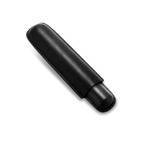 Mini Cigar Case Black Leather