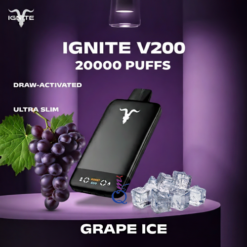 سحبة جاهزة عنب ايس IGNITE Ultra Slim V200 Grape Ic...
