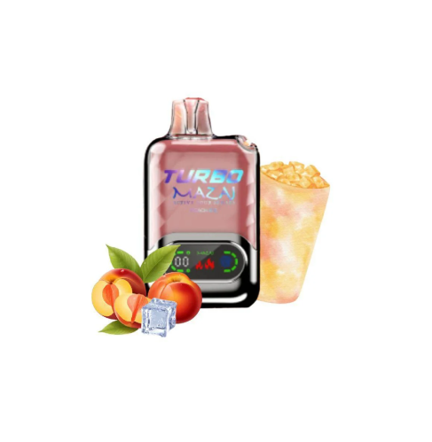 سحبة جاهزة خوخ ايس MAZAJ Turbo Peach Ice 15000 Puf...