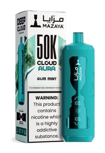 سحبة شيشة مزايا جاهزة علكة نعناع Mazaya Cloud AURA...