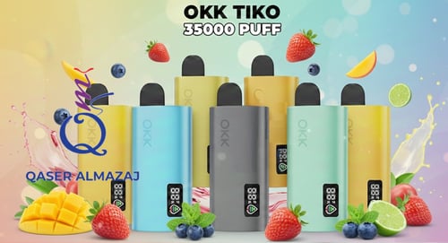 سحبة جاهزة خوخ OKK TIKO Peach 35000 Puffs Disposab...