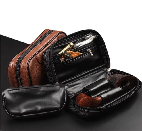 حقيبة غليون جلد Leather Tobacco Pipe Pouch