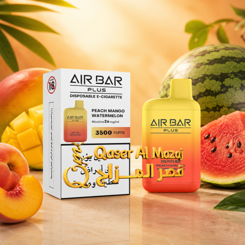 سحبة جاهزة خوخ مانجو بطيخ AIR BAR PLUS Peach Mango...