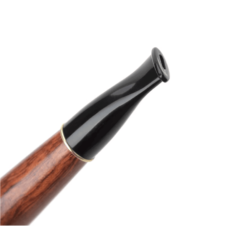 غليون خشب أبانوس Ebony Straight Wood Tobacco Pipe
