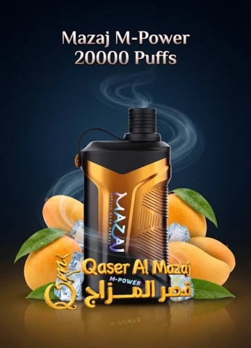 Mazaj M-Power Shisha DTL Mango 20000 Puffs Disposable