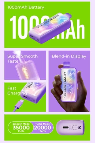 سحبة جاهزة لوست ميري مانجو مثلج LOST MARY TURBO Ma...