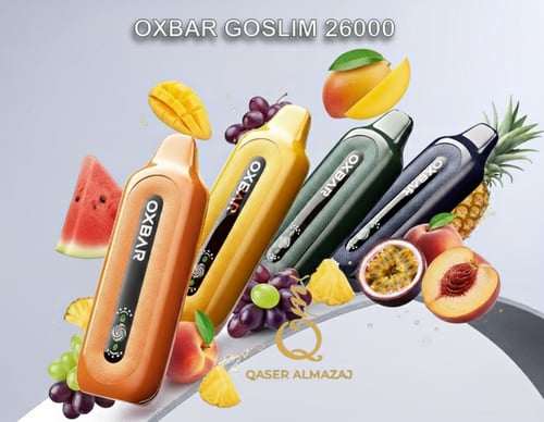 سحبة جاهزة خوخ مثلج OXBAR GOSLIM Peach Ice 26000 P...