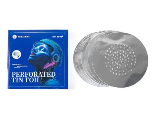 قصدير دائري مخرم ازرق METALRAY