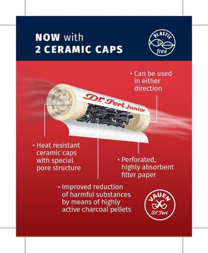 فلتر غليون Vauen Dr. Perl Junior Filter 9mm