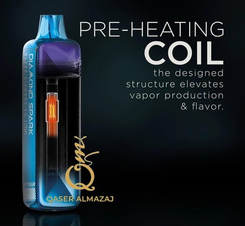 سحبة جاهزة فراولة بطيخ AIR BAR DIAMOND Spark Straw...