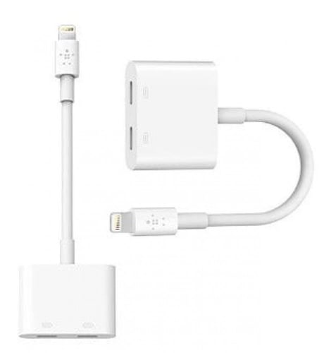 وصلة شاحن و سماعة من بيلكن عدد 2 منفذ لايتنج - ابي...