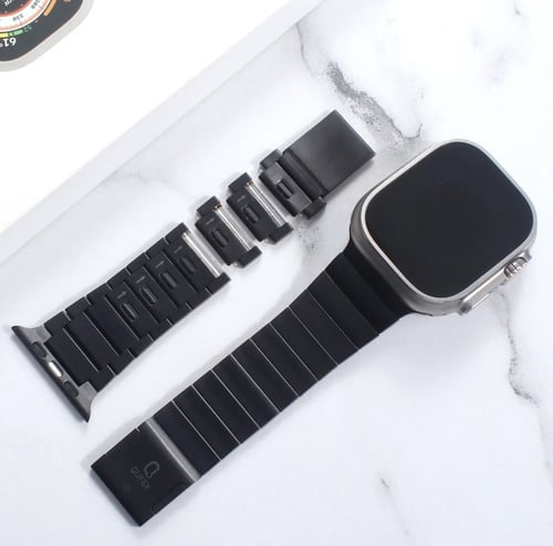 سوار معدني فاخر لساعة ابل من QUFEX